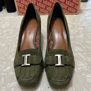 Vintage Aigner Suede Heels